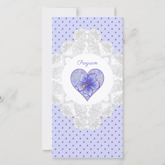 ハイビスカス&レースBLUE (裏面)