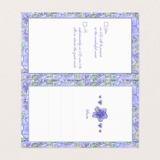 ハイビスカス&レースBLUE (内部フラット)