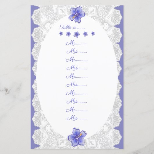 ハイビスカス&レースBLUE (正面)