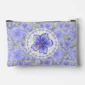 ハイビスカス&レースBLUE アクセサリーポーチ (裏面)