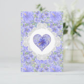 ハイビスカス&レースBLUE エンクロージャーカード (スタンド正面)