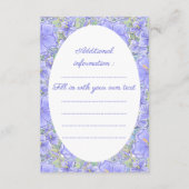 ハイビスカス&レースBLUE エンクロージャーカード (裏面)