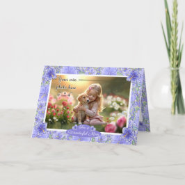 ハイビスカス&レースBLUE カード