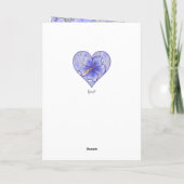 ハイビスカス&レースBLUE カード (裏面)