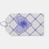 ハイビスカス&レースBLUE ギフトタグ (裏面横)