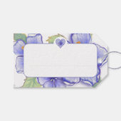 ハイビスカス&レースBLUE ギフトタグ (正面(横))