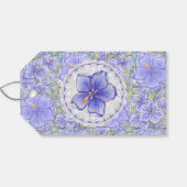 ハイビスカス&レースBLUE ギフトタグ (裏面横)