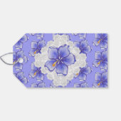 ハイビスカス&レースBLUE ギフトタグ (裏面横)