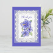 ハイビスカス&レースBLUE サンキューカード (スタンド正面)