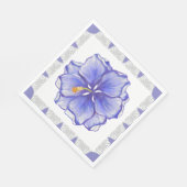 ハイビスカス&レースBLUE スタンダードランチョンナプキン (角)