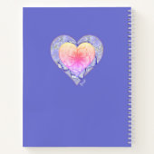 ハイビスカス&レースBLUE ノートブック (裏面)