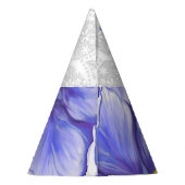 ハイビスカス&レースBLUE パーティーハット (裏面)