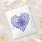 ハイビスカス&レースBLUE フェイバーバッグ (クリップ留めされた状態)