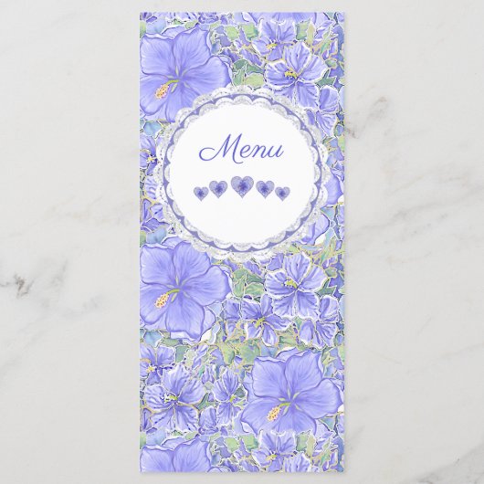 ハイビスカス&レースBLUE メニュー (裏面)