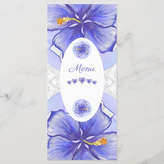 ハイビスカス&レースBLUE メニュー (裏面)