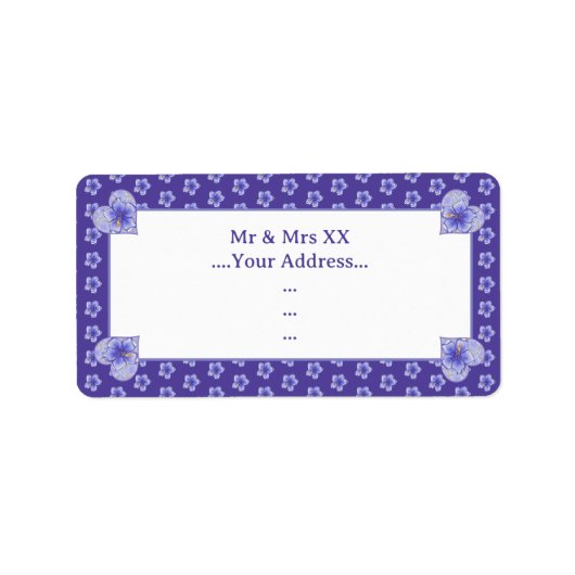 ハイビスカス&レースBLUE ラベル (正面)