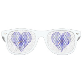 ハイビスカス&レースBLUE レトロサングラス