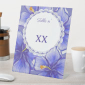 ハイビスカス&レースBLUE 台座サイン (インサイチュ)