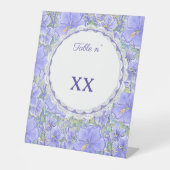 ハイビスカス&レースBLUE 台座サイン (正面)