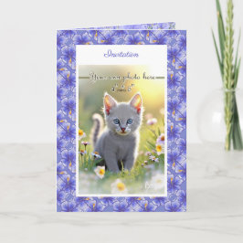 ハイビスカス&レースBLUE 招待状