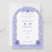 ハイビスカス&レースBLUE 招待状 (裏面)