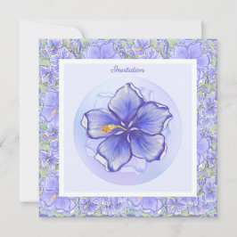 ハイビスカス&レースBLUE 招待状