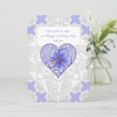 ハイビスカス&レースBLUE 招待状 (スタンド正面)