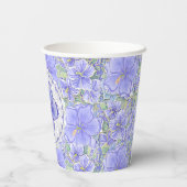 ハイビスカス&レースBLUE 紙コップ (裏面)