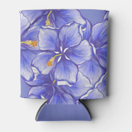 ハイビスカス&レースBLUE 缶クーラー