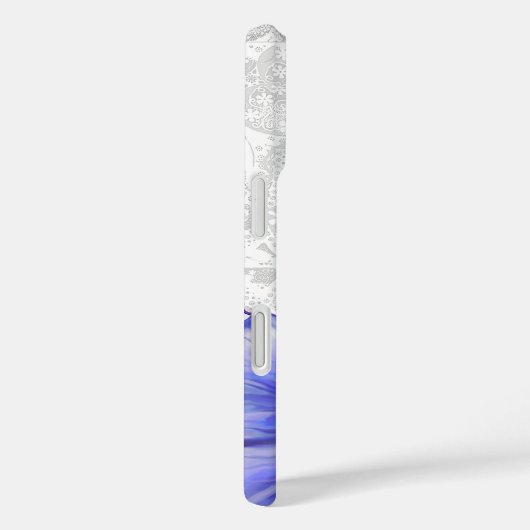 ハイビスカス&レースBLUE Case-Mate iPhoneケース (裏面 / 右)