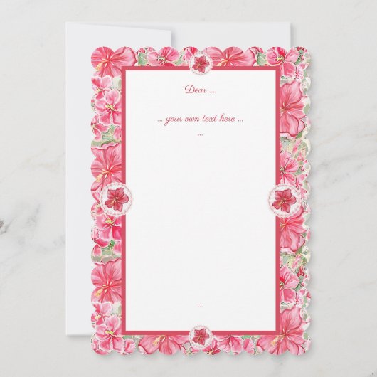 ハイビスカス&レースRED (裏面)