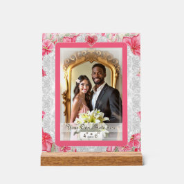 ハイビスカス&レースRED アクリルサイン