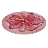 ハイビスカス&レースRED カッティングボード (角)