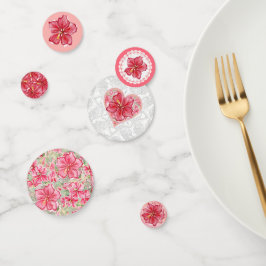 ハイビスカス&レースRED コンフェッティ