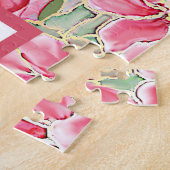 ハイビスカス&レースRED ジグソーパズル (側面)