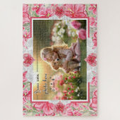 ハイビスカス&レースRED ジグソーパズル (縦)