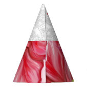 ハイビスカス&レースRED パーティーハット (裏面)