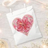 ハイビスカス&レースRED フェイバーバッグ (クリップ留めされた状態)