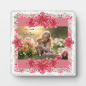 ハイビスカス&レースRED フォトプラーク (正面)