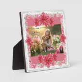 ハイビスカス&レースRED フォトプラーク (正面)