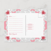 ハイビスカス&レースRED ポストカード (裏面)