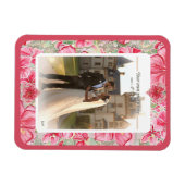 ハイビスカス&レースRED マグネット (横)