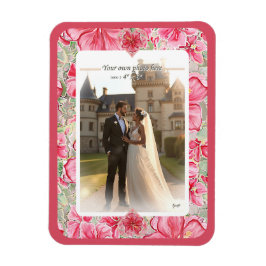 ハイビスカス&レースRED マグネット