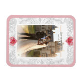 ハイビスカス&レースRED マグネット (横)