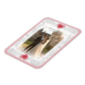 ハイビスカス&レースRED マグネット (左側)