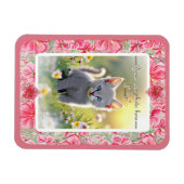 ハイビスカス&レースRED マグネット (横)