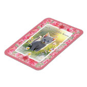 ハイビスカス&レースRED マグネット (左側)