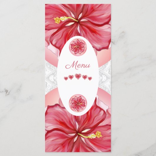 ハイビスカス&レースRED メニュー (裏面)