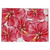 ハイビスカス&レースRED ラージペーパーバッグ (裏面)