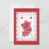 ハイビスカス&レースRED 出欠カード (正面)